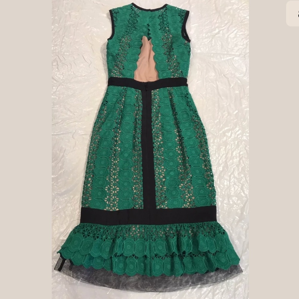 NEW**CATHERINE DEANE**Green Lace Dress**US 2 - Picture 5 of 8